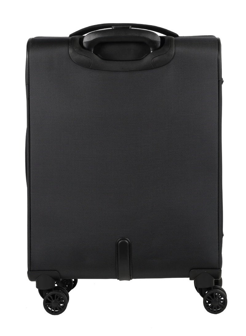 AMERICAN TOURISTER ماجوريس + حقيبة سفر، حجم كابينة 59 سم، 4 عجلات دوارة، قمة ناعمة، 100% بوليستر، أسود|حراس الزوايا|جيب أمامي متعدد|قفل تركيبي TSA|قابل للتوسيع|مقبض ألومنيوم قابل للسحب - ضمان دولي لمدة 3 سنوات - Image 3